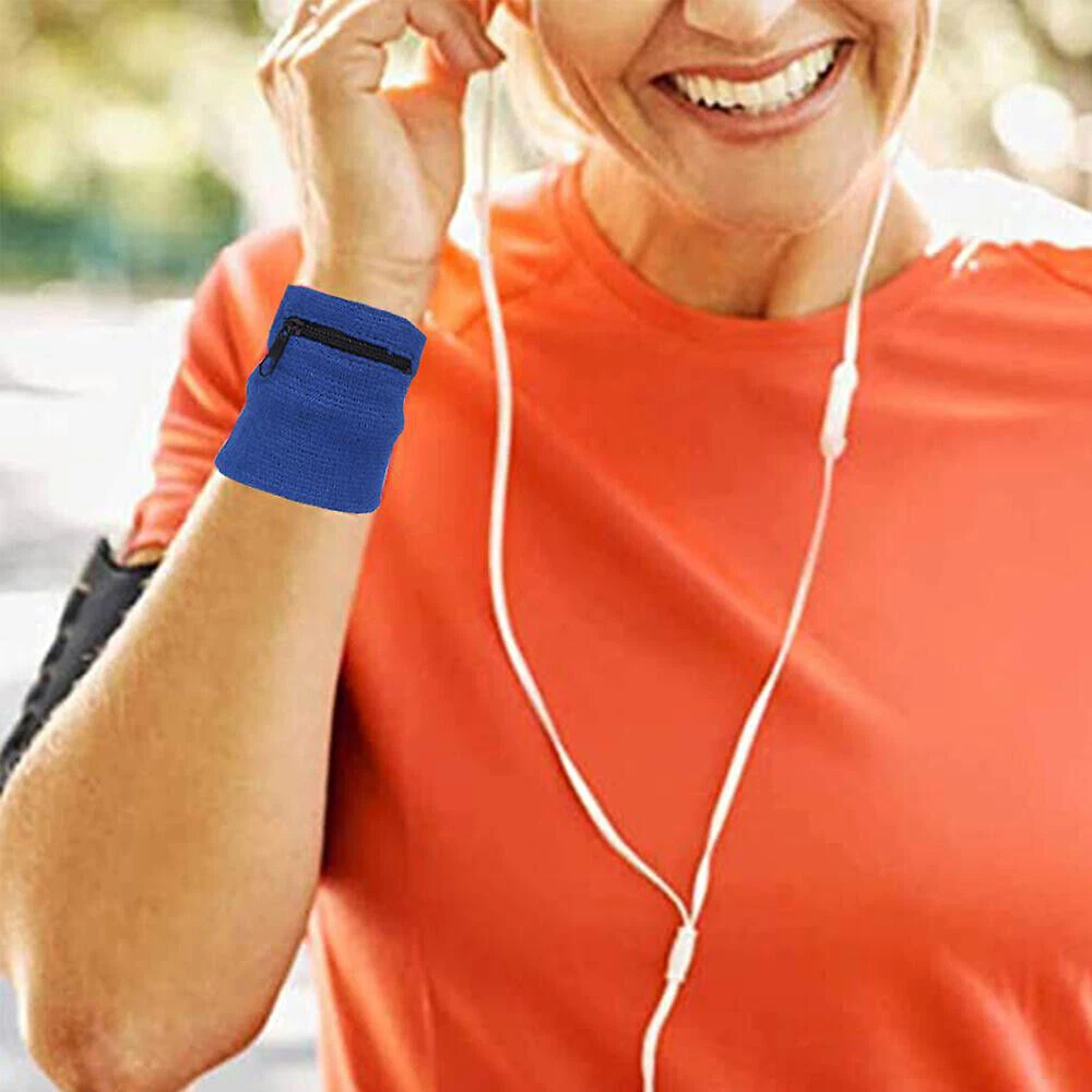 UK Wrist Wallet Zip Sweat Wrist Pouch Running Wristband Wrist