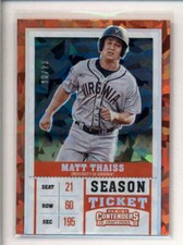 MATT THAISS 2017 CONTENDERS DRAFT PICKS #14 SEASON TICKET CRACKED ICE #/23 AK471
