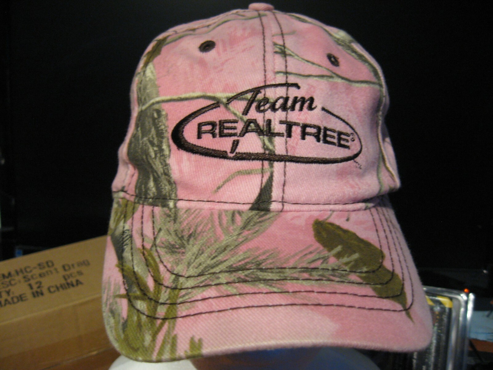 Ladies Team Realtree Logo Pink Camo Cap Women's Hunting Hat Adjustable