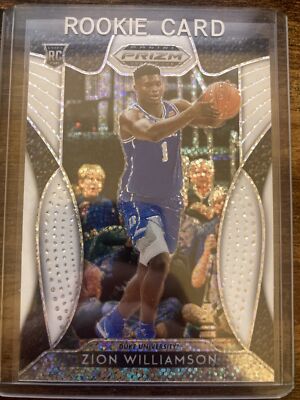 2019-20 Panini Prizm Draft Picks Zion Williamson Rookie White Sparkle RC /20