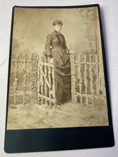 Victorian Antique Cabinet Card Photo of A Woman Named On Back