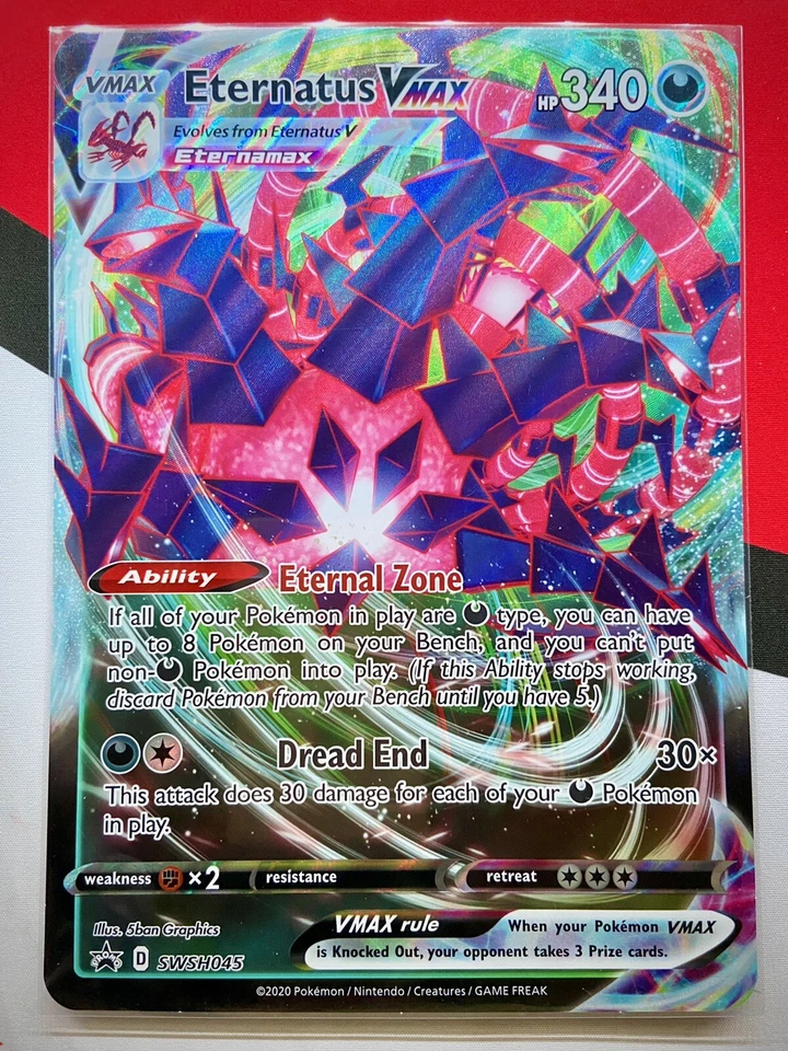 JUMBO Eternatus VMAX Oversized Card SWSH045 Black Star Promo Pokemon NM - Image 2 of 3
