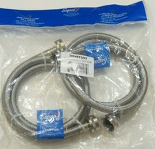 3804FFSS2 - 2PK Supco Washer 3/8'' X 4' Stainless Steel Inlet Hose