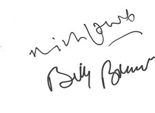 Rockpile "Nick Lowe & Billy Bremner" autographs signed 10x15 cm paper