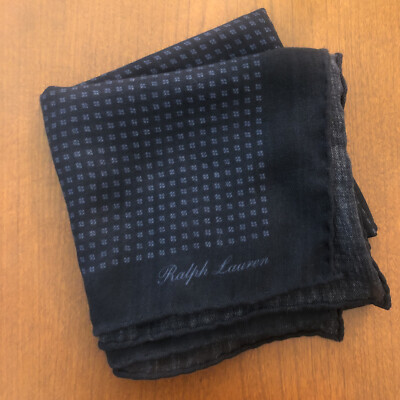 New Men’s Ralph Lauren Purple Label Navy Wool Scarf