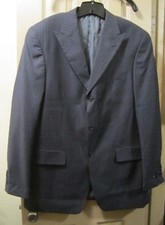 NEW SZ 42L BACHRACH MENS BLUE BLACK GRAY STRIPE SUIT JACKET BLAZER SPORTCOAT NWT