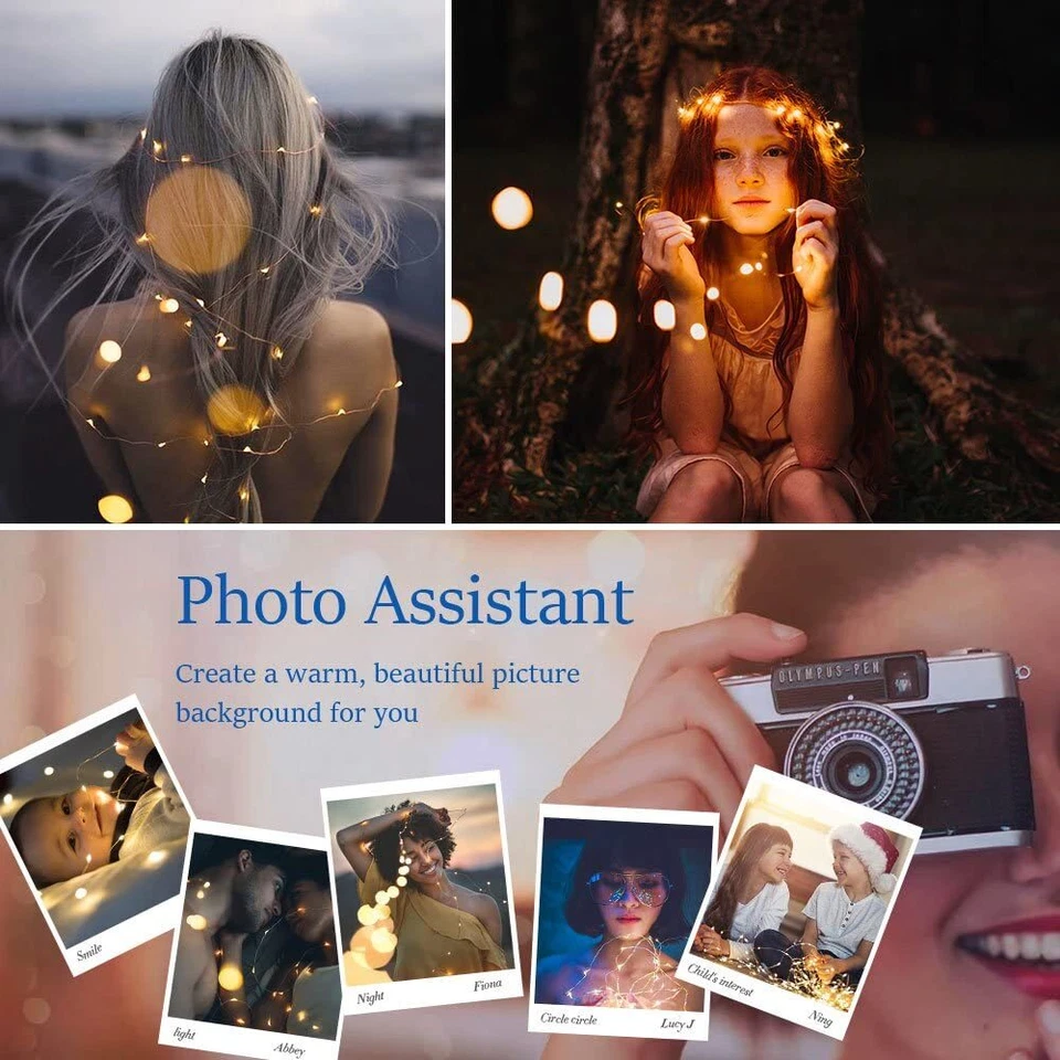 Outdoor Solar String Lichter 7 Farben 5/10/20M Garten Kupferdraht Lichter Xmas - Bild 3 von 4