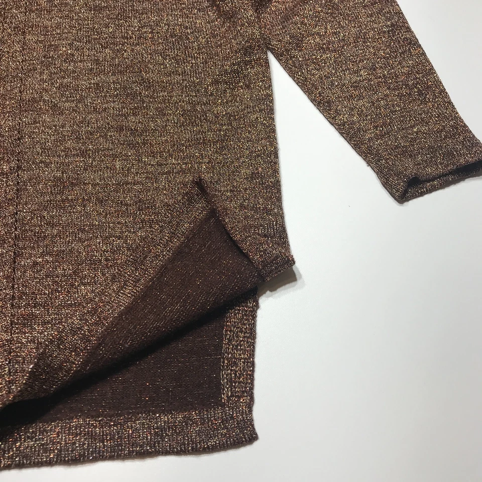 Suéter Jeanne Pierre Mujer Talla Mediana Dorado Cobre Brillante Pullover Lana de Cordero Foto 4 de 4