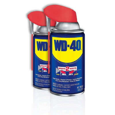 Multi Purpose Original WD-40 Formula 8oz Lubricant Spray 2-PACK w/. Smart Straw