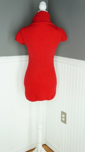 INC International Knit Silk Blend Sweater Dress Size M Women's Red Short Length - Picture 3 of 4
