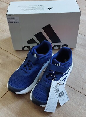 Adidas Sneaker Low DURAMO SL EL K Blau Weiß Neu mit Karton Größe 35