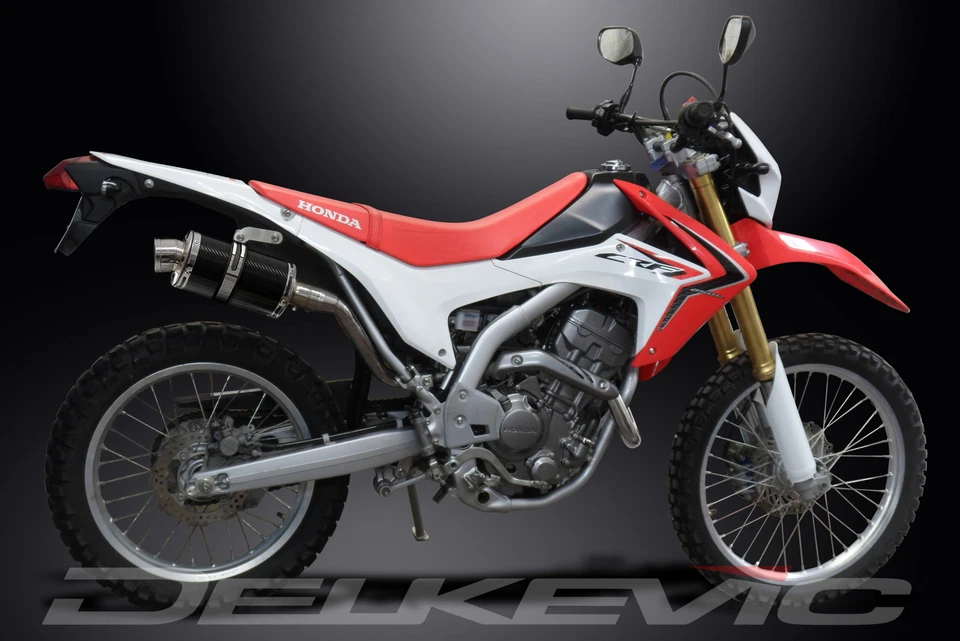 Silenciador oval de carbono Honda CRF250L 2012-2016 Delkevic escape completo 9" - Imagem 4 de 4