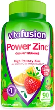Vitafusion Power Zinc Gummy Vitamins, with Vitamin C, Immune Support, 90 Gummies