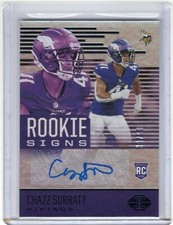 2021 PANINI ILLUSIONS CHAZZ SURRATT ROOKIE AUTO BLUE SP #/50 MINNESOTA VIKINGS 