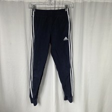 adidas Boys Size Medium Joggers Blue Classic White Three Stripe