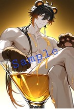 HOT HONEY Husbando ZHONGLI, Anime Card Size Stickers