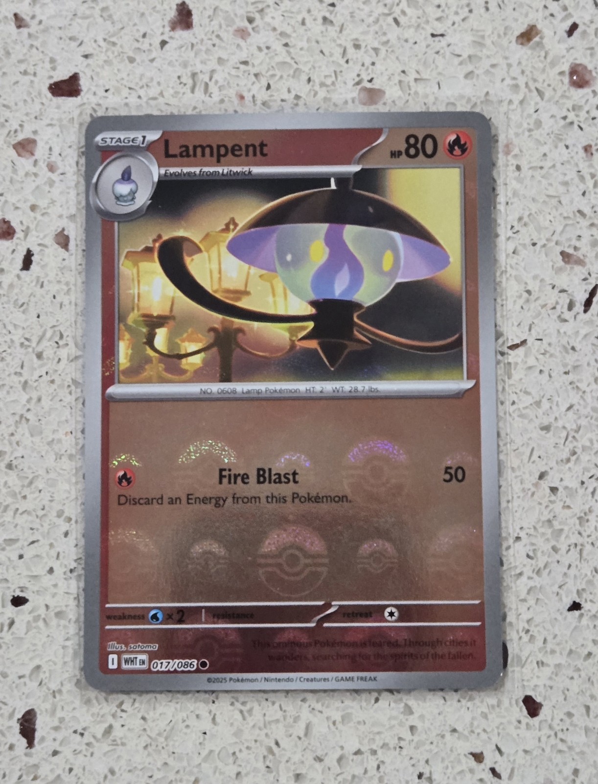 Lampent (Poke Ball Pattern) 017/086 Common SV: White Flare Pokemon TCG NM