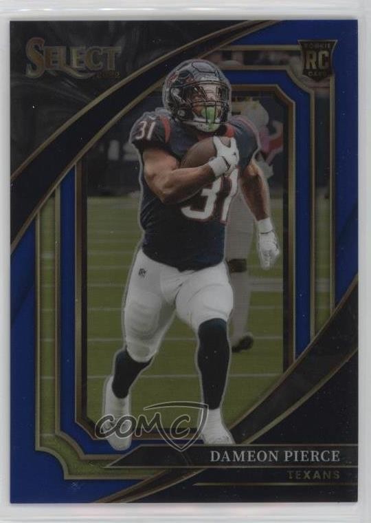 2022 Panini Select Suite Level Blue Prizm 36/99 Dameon Pierce Rookie RC 14cm