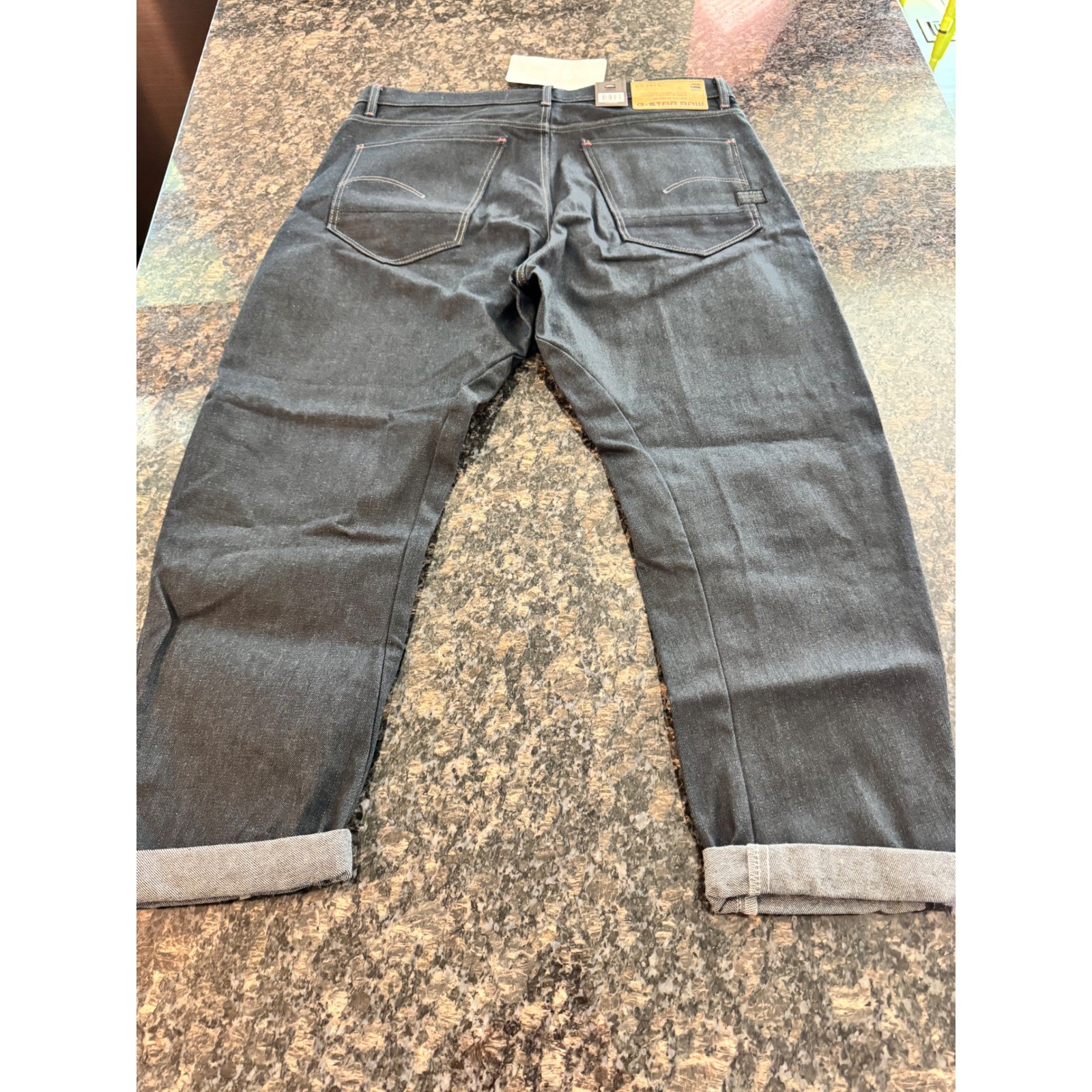 G-Star RAW Grip 3D Relaxed Tapered Jeans Mens Dark Indigo Raw Denim NWT image 8