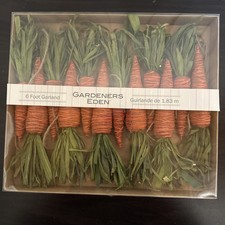 Gardens Eden 6 Foot Garland Of Burlap Carrots Easter Decor