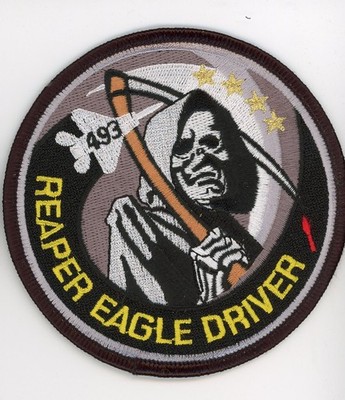PATCH USAF F-15 RAF LAKENHEATH 493rd FS GRIM REAPERS EAGLE DRIVER IRON ON