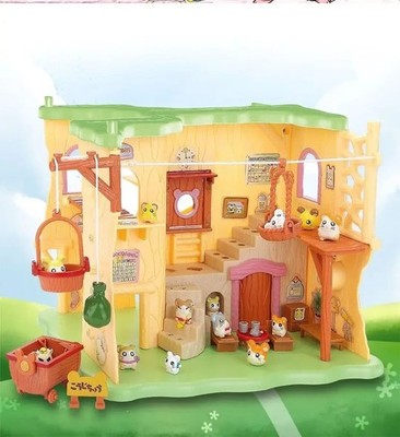 Vintage Epoch Tottoko Hamtaro Underground House Playset - 2 characters included