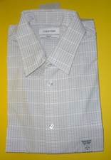 Calvin Klein Steel Dress Shirt Infinite Wrinkle Free Stretch Long Sleeve, XL