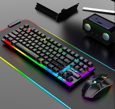 Wireless and Rechargeable RGB Gaming Keyboard and Mouse set for Office or Game