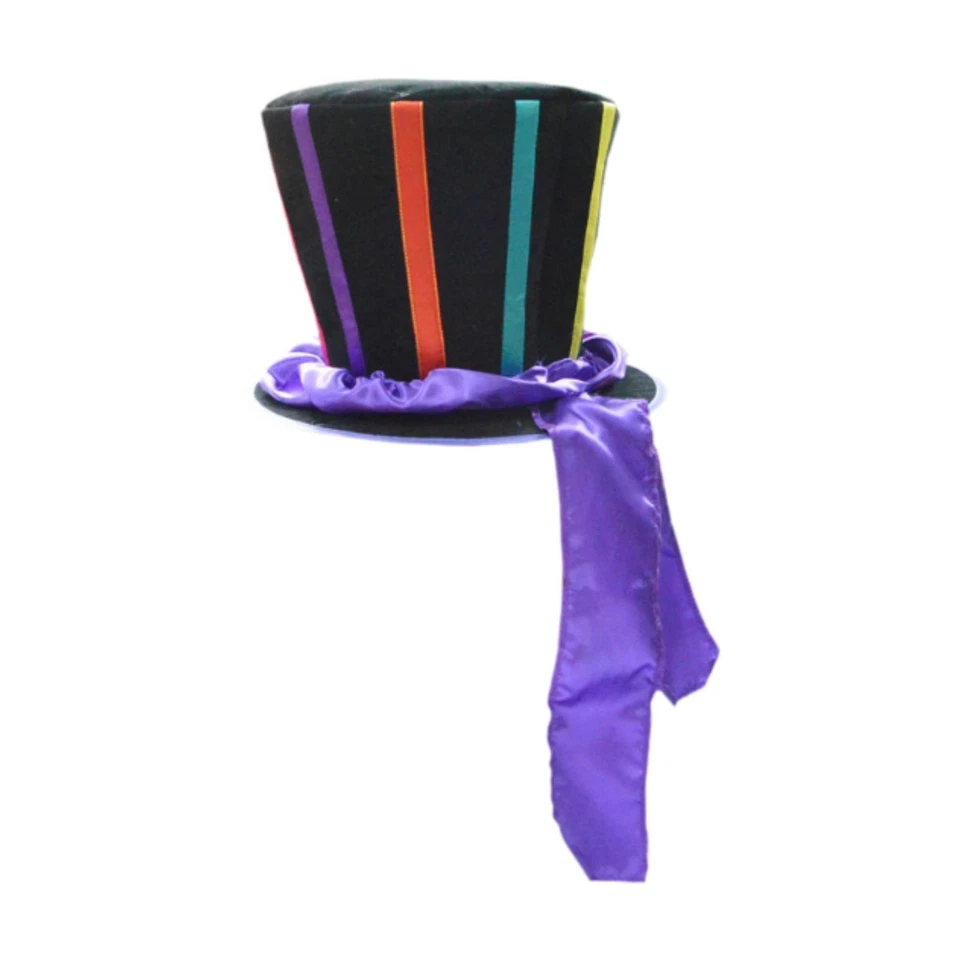 Sombrero de copa Vestir Top plano Moda Prendas para la cabeza para fiesta de Halloween para hombres Mujeres Foto 2 de 4