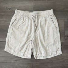 Old Navy Jogger Linen Blend Shorts Mens XS Khaki Drawstring