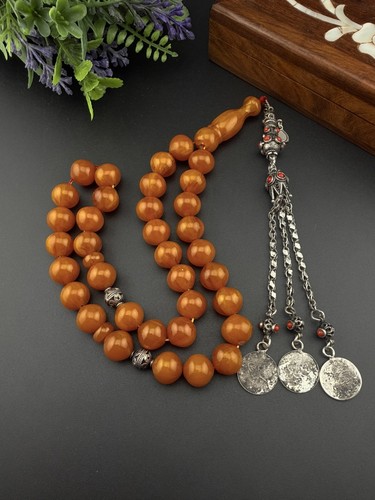 Vintage Misbah Tasbih 35-Bead Islamic Prayer Rosary N845 مسباح مسبحة سبحة مسكي