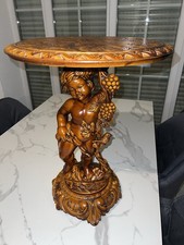 Portacandele statua figura frutta antica tavolino deco tavolo 55 cm