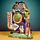Blue Sky Clayworks Halloween Frankenstein’s TATTOO SHOP Candle House NEW — photo 8