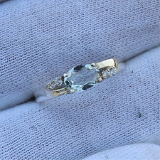 Oval Aquamarine Ring: 925 Sterling Silver March Birthstone Promise Ring Jewelry