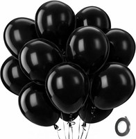 Luftballons Schwarz 100 StüCk Dicke Latex Helium 12 Zoll FüR Geburtstag