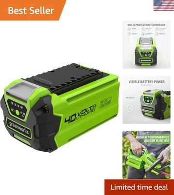 Genuine 40V 2.0Ah Rechargeable Battery for Lawn Tools - Quick 60-Min Charge