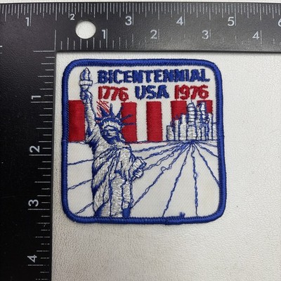 Vtg 3  1976 NYC NEW YORK CITY SKYLINE BICENTENNIAL STATUE OF LIBERTY Patch 00SE