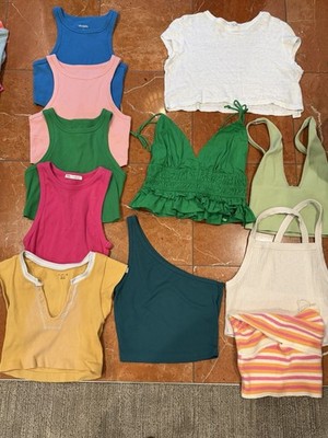 WILD FABLE AEO SIM & SAM FREE PEOPLE ZARA OUT FROM UNDER TANK TOPS XS S LOT 11