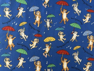 It s Raining Cats And Dogs Cat Dog Kitten Puppy Puppies Rain Umbrellas Fabric