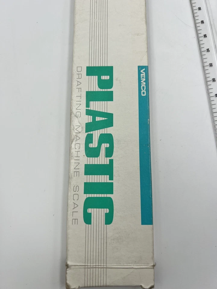 Vintage Vemco Drafting Machine Scale P-34 18" Made in USA Original Box - Image 3 of 4