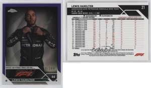 2023 Topps Chrome Formula 1 F1 Drivers Purple Refractor /399 Lewis Hamilton #21