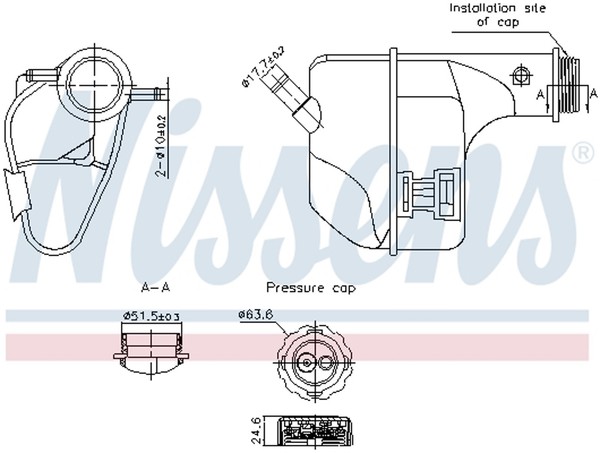 Nissens AusgleichsbehäLter KüHlmittel ** First Fit ** 996355 0,75 Liter FüR M100-image