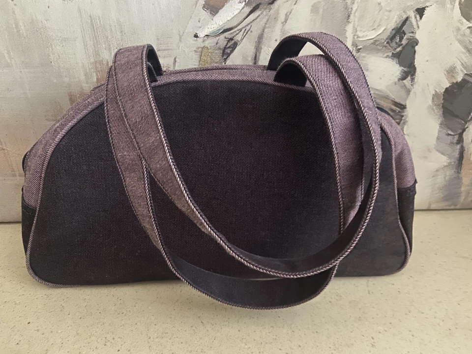 Vintage Y2K Womens Reebok Duffel Bag Purple/Pink 100% Cotton Small Gym Bag - Image 3 of 4