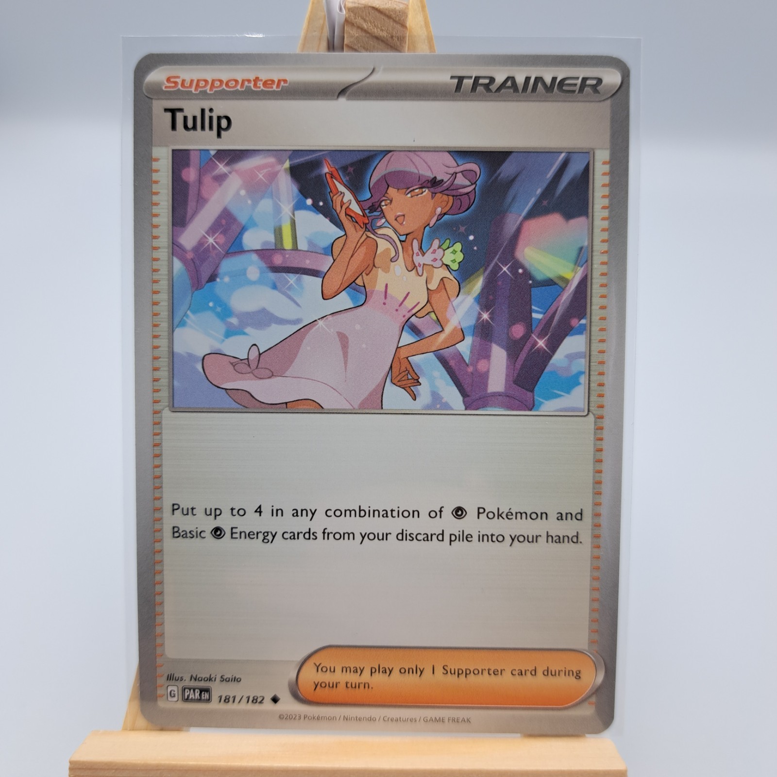 Pokemon TCG Paradox Rift Trading card Tulip #181 Trainer Supporter