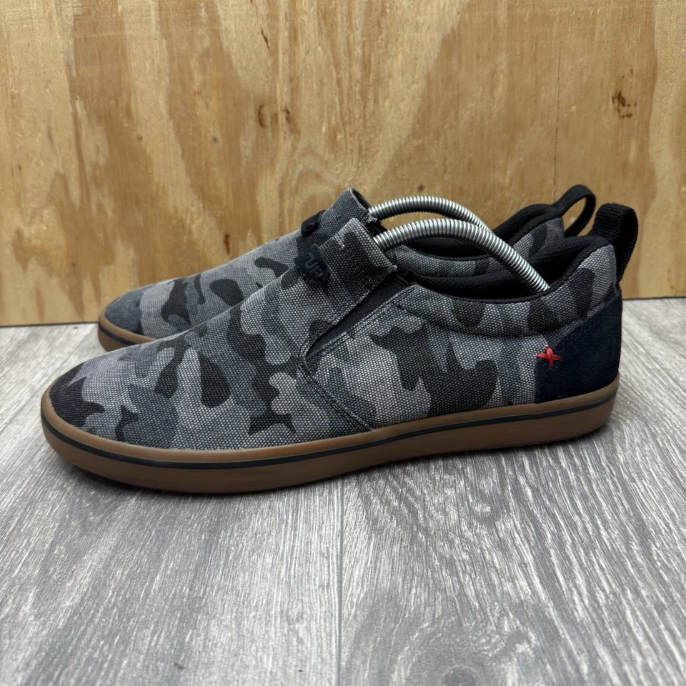 Zapatos de cubierta de goma sin cordones XTRATUF SharkByte negros/lona camuflaje para hombre talla 10,5 Foto 3 de 4