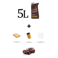 Hoffcar Set Service 3 Filter Und 5L ÖL FüR Vw Tiguan Ii (AD1) 2.0 Tdi 140Kw Da