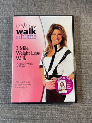 Leslie Sansone Walk at Home 3 Mile Weight Loss DVD Ding on Case at Spine NEW