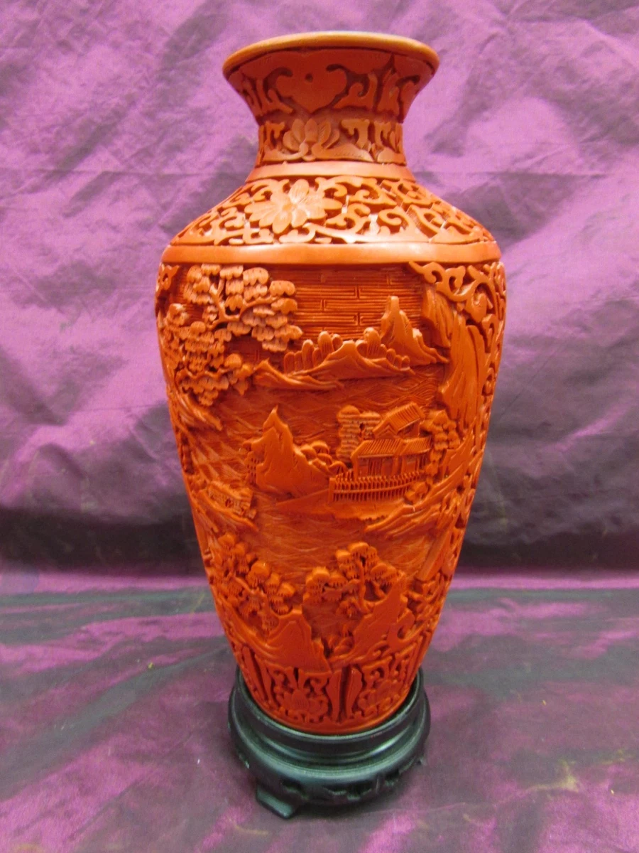 中国雕漆花瓶| eBay