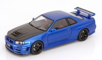 Autoart Nissan Nismo R34 GT-R Z-TUNE 2005 Bayside Blau Carbon 1:18 77460 Modella