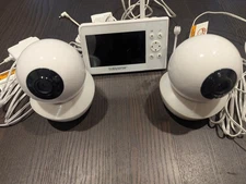 Babysense V43: Video Baby Monitor with 2 Cameras, Non Wifi, Split Screen & Night